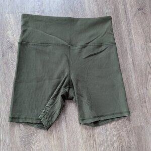 Athleta Elation Ribbed Biker Shorts